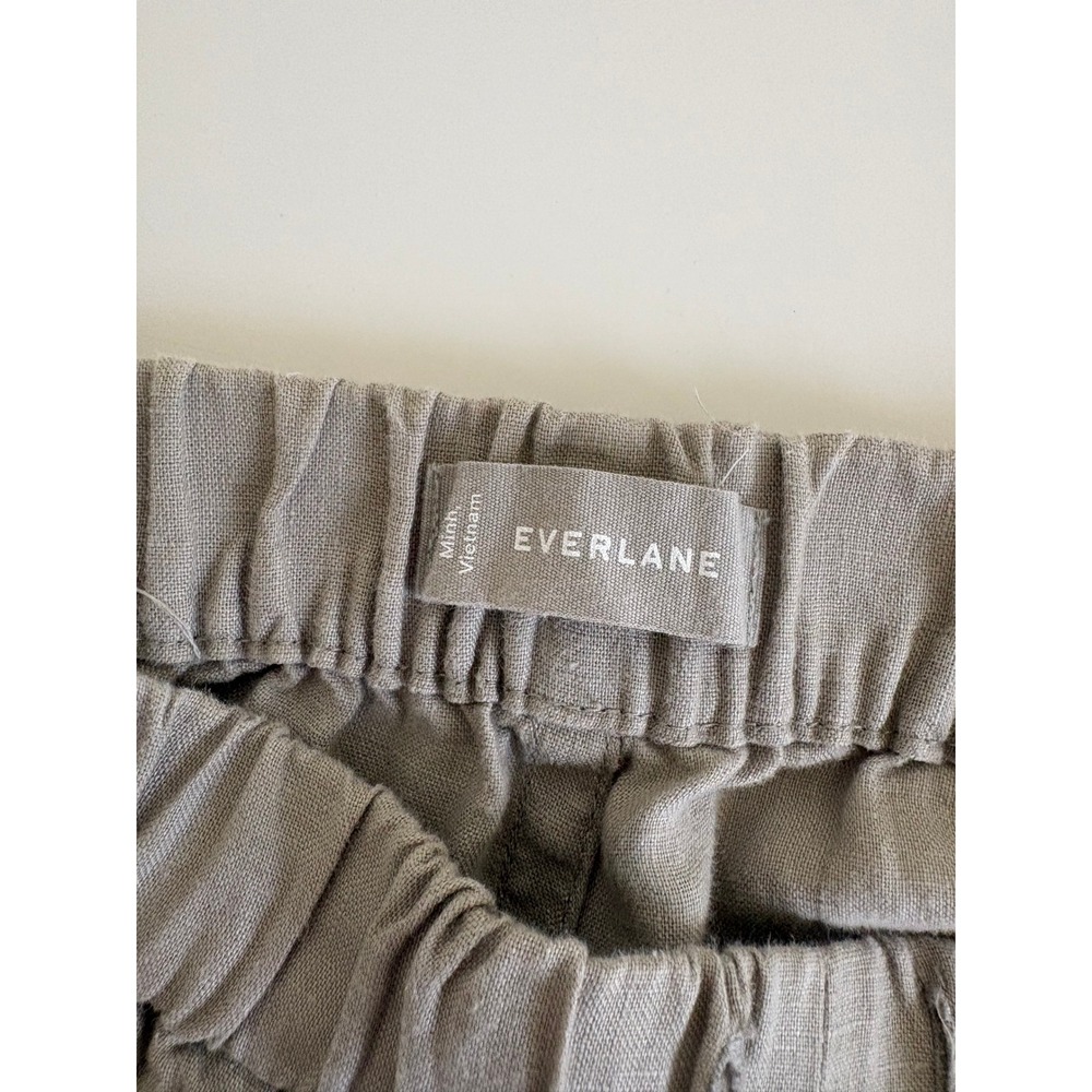 Everlane Womens Linen Barrel Pants XXS Grey Elastic Waist Minimalist Lagenlook - Picture 7 of 13